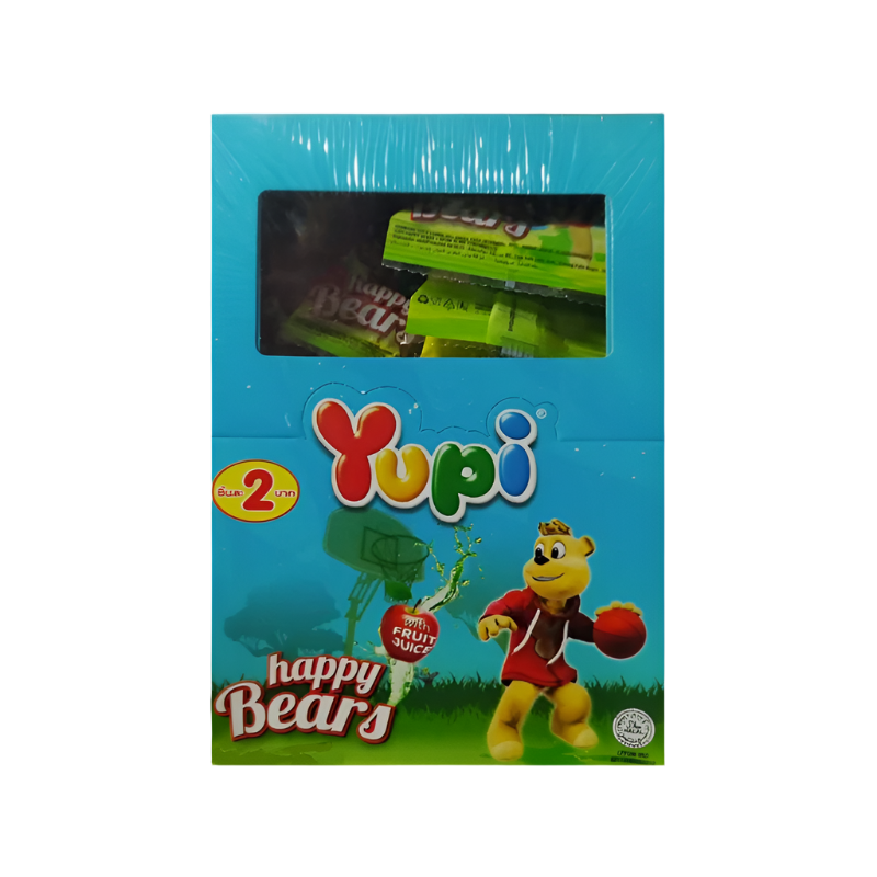 Yupi Happy Bears Jelly Gummy Mixed Fruit Flavour Candy Pack 24pcs