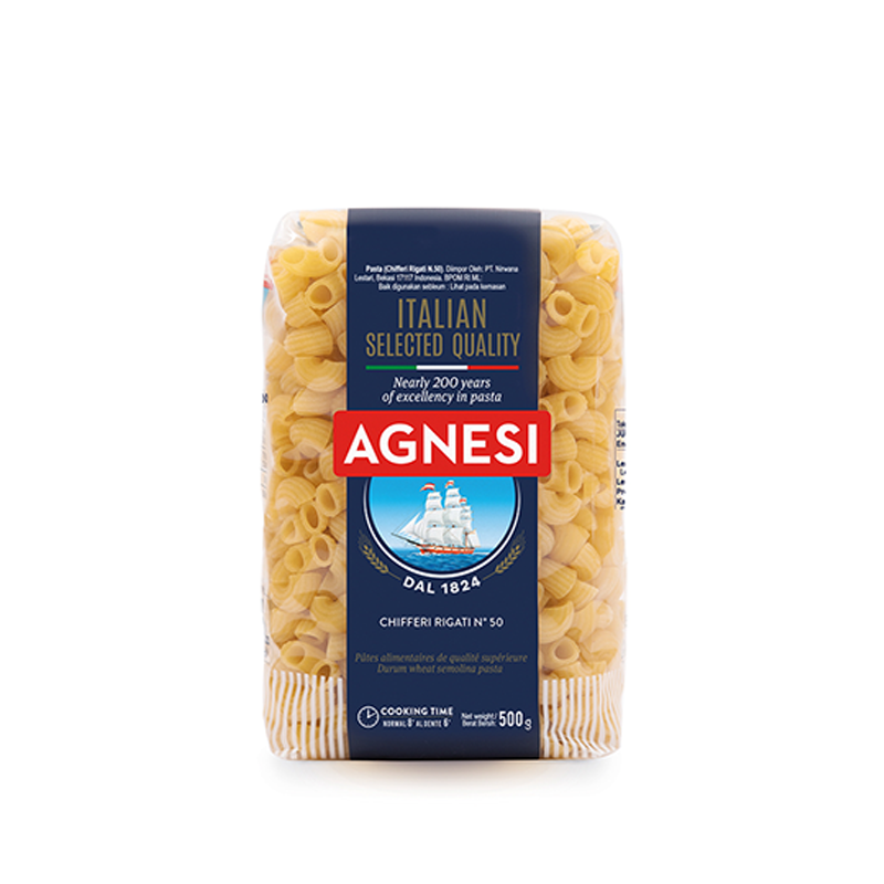 AGNESI MACARONI CHIFFERI RIGATI N 50 500G