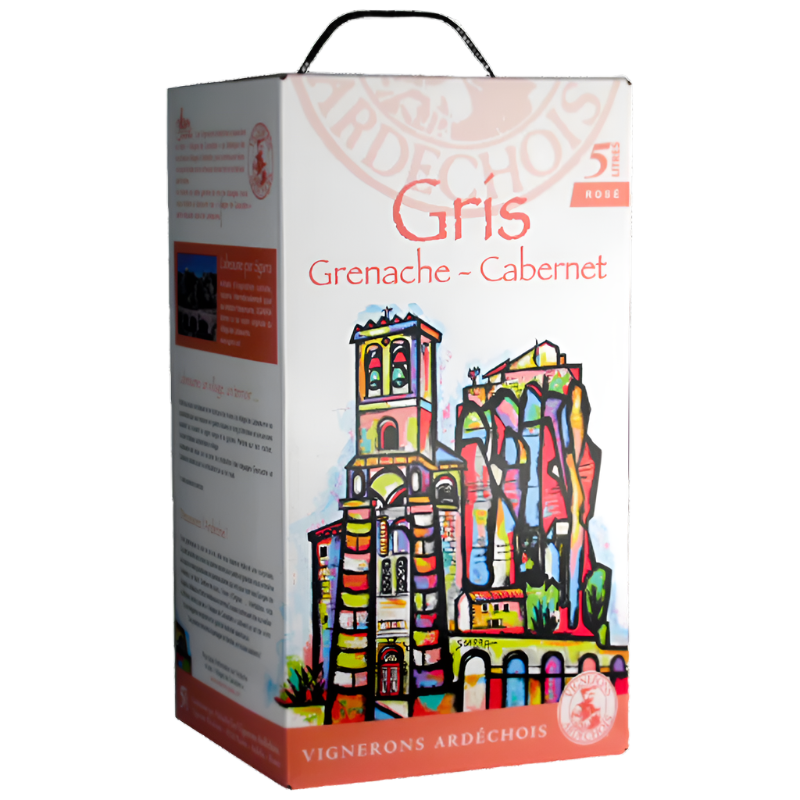 ARDECHE ROSE ( Gris Grenache - Cabernet ) 5L , France