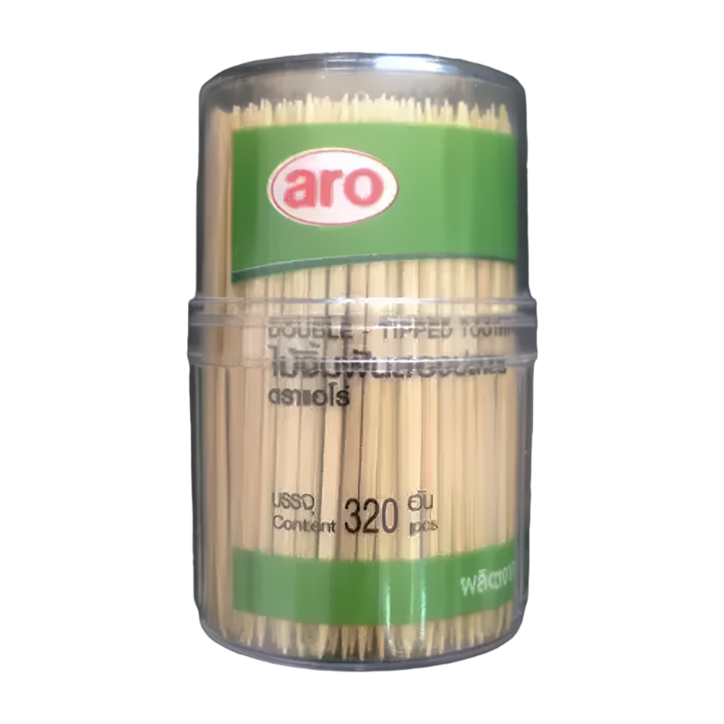ARO Double Tepped Bamboo Toothpick 320 pcs