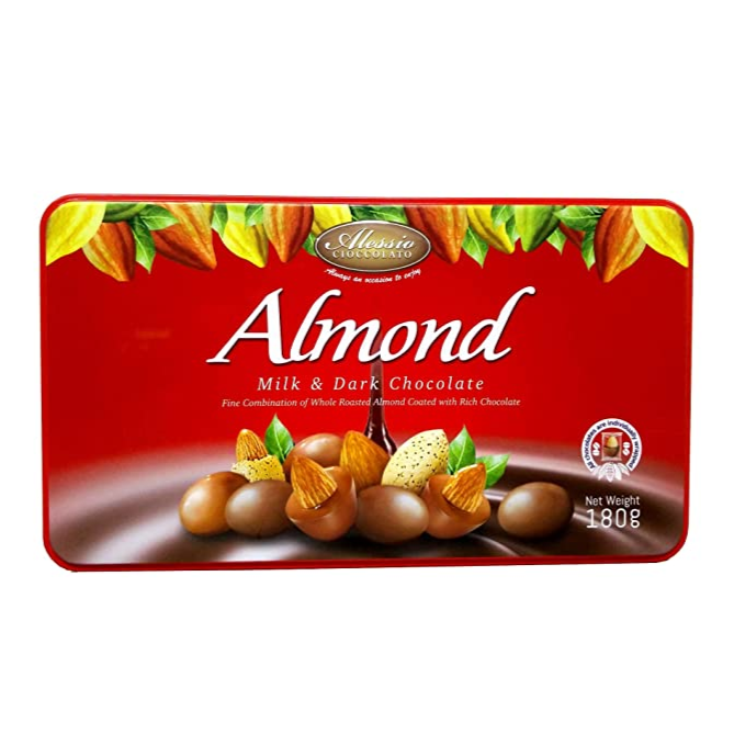 ຊ໋ອກໂກແລັດ ALESSIO ALMOND MILK DARK CHOCOLATE 180 ກຮາມ