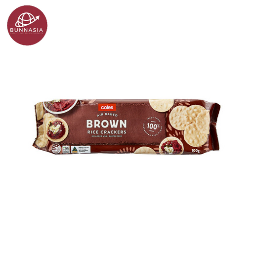 Coles Crackers Brown Rice Crackers 100g