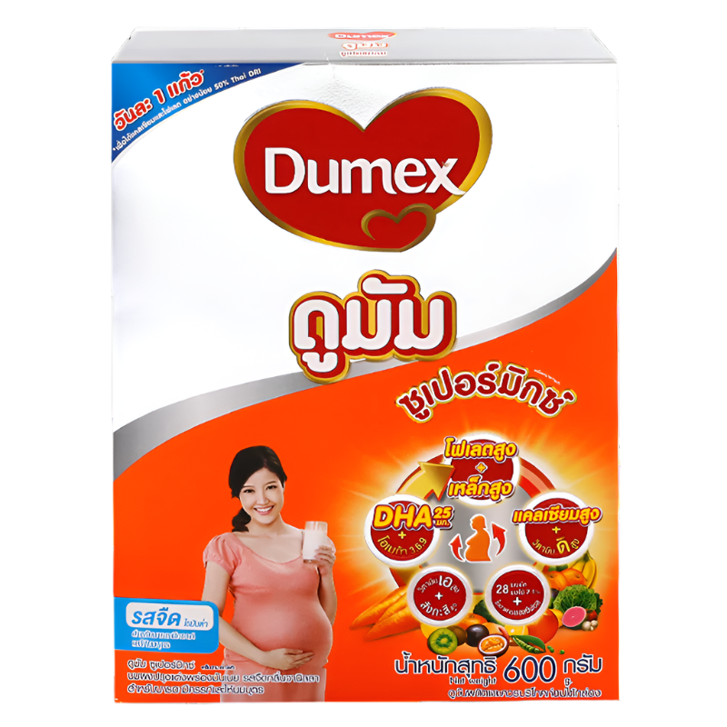 ນົມຜົງ Dumex Dumum Super Mix Partly Skimmed Milk Powder Plain Flavor Size 600g