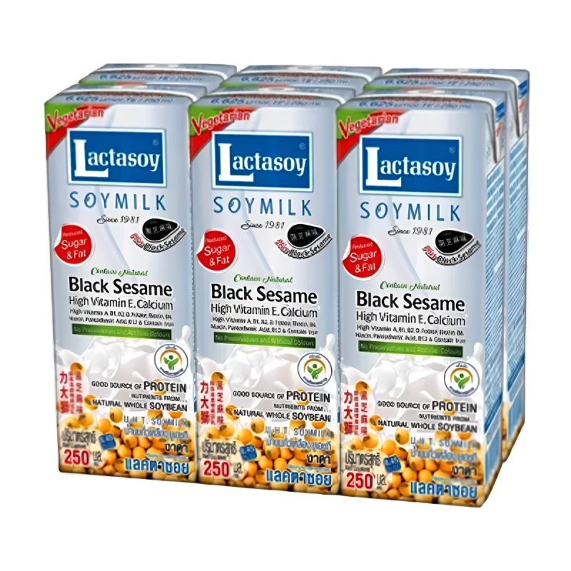 Lactasoy UHT Black Sesame Soymilk 250ml Pack of 6boxes