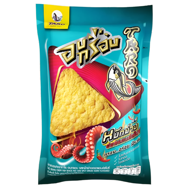 Taro Crispy Fish Paradise Hot and Spicy Grilled Squid Flavor 17g