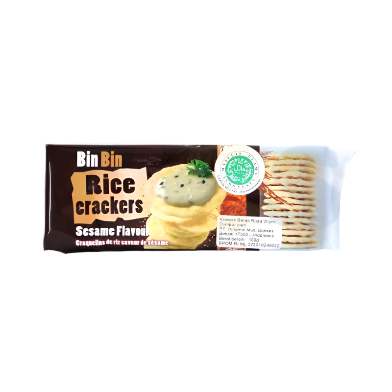 BIN BIN Rice Crakers Sesame flavour 100g