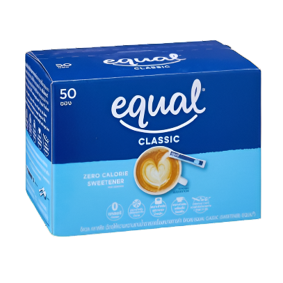 ນ້ຳຕານ ອີຄົວ Equal Classic Zero Calorie Sweetener Classic Sweet taste Box of 50 sachets