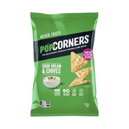 PopCorners Popcorn Chips Sour Cream & Chives 130g