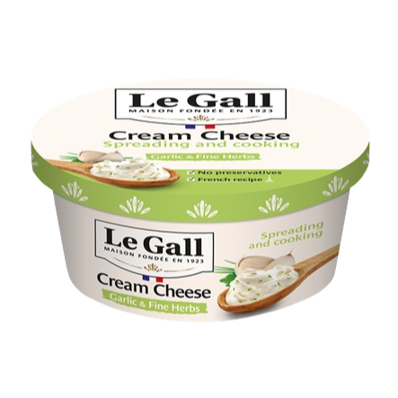 Le Gall Cream Cheese With Garlic & Fine Herbs Fromage a La Creme 150g