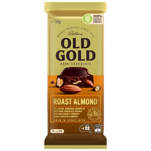 Cadbury Block Old Gold Roast Almond 180g