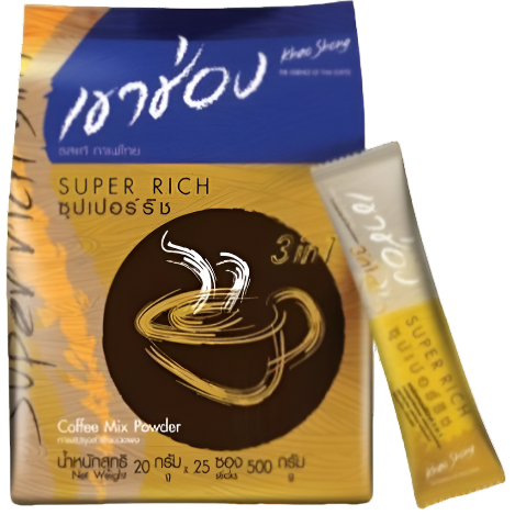 Khao Shong Coffee Mix 3in1 Super Rich (20g x 25sticks) 500g
