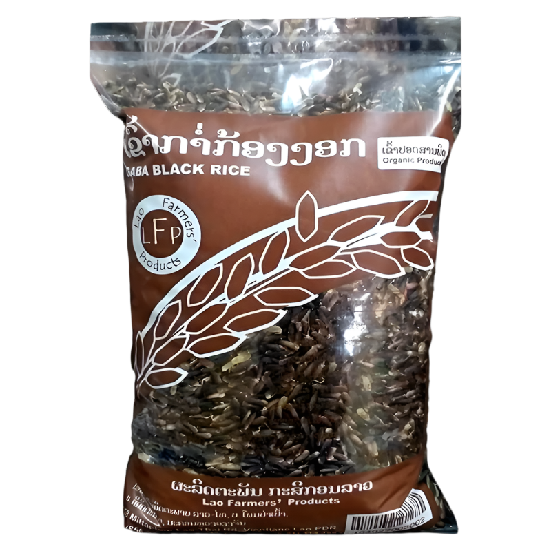 lao farmer's products Gaba Black Rice Size 1kg