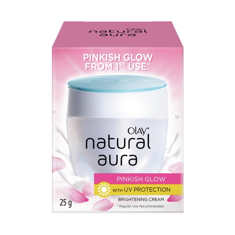Olay Natural Aura pinkish Glow with UV protection Brightenning cream 25g