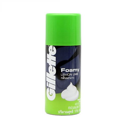 Gillette Shaving Foam Lemon Lime 175ml | Refreshing 0% Alcohol Shave Foam