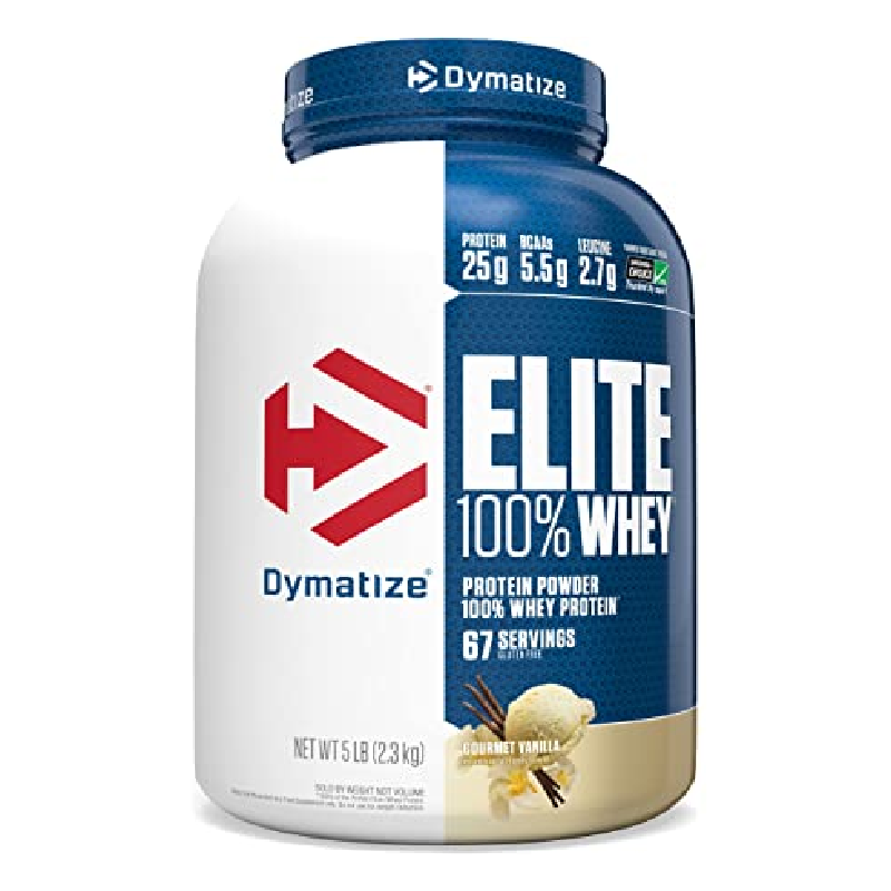 Dymatize Elite 100% Whey Protein Gourmet Vanilla NET WT 5LB (2.3KG)