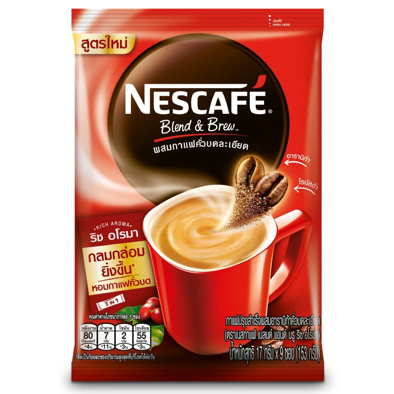 Nescafe Blend & Brew Instant Coffee Mixed Rich Aroma 17.5g.x9pcs