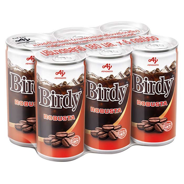 Birdy Robusta Ready to Drink Coffee Size 180ml x 6 x cans