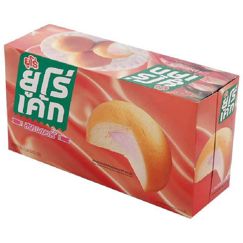 Euro Cake Strawberry Cream Flavour 17g Pack 12pcs