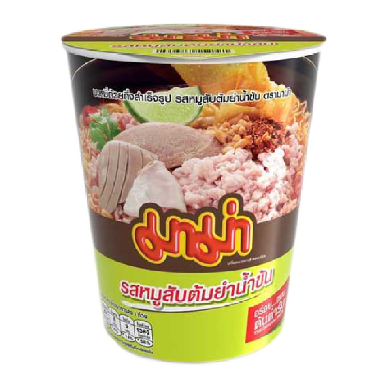 Mama Cup Instant Noodles Minced Pork Flavour Size 60g