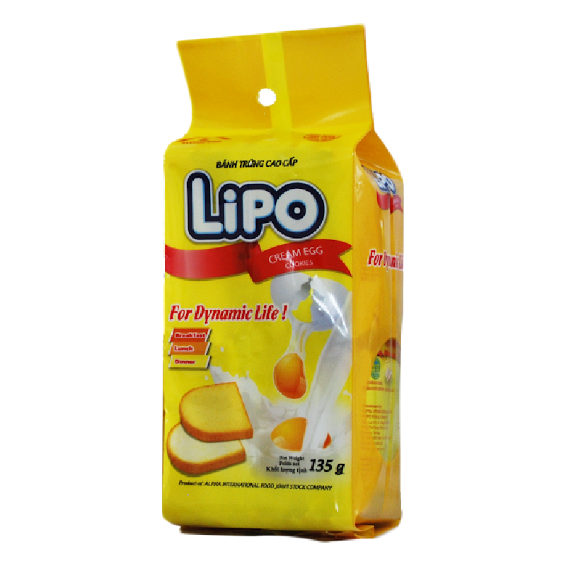 Lipo Cream Egg Cookies Butter Flavor 135g