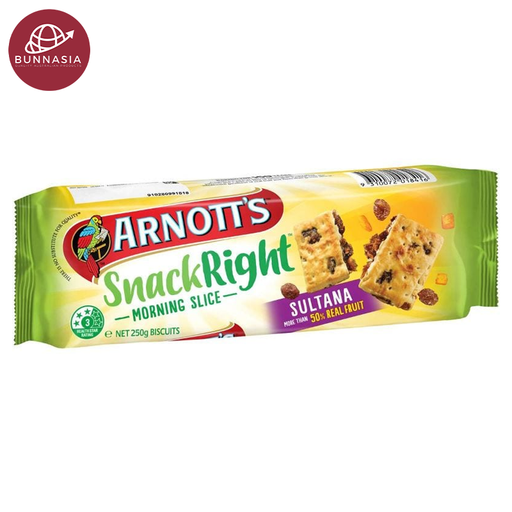 Arnott's Snack Right Morning Slice Sultana Biscuits 250g