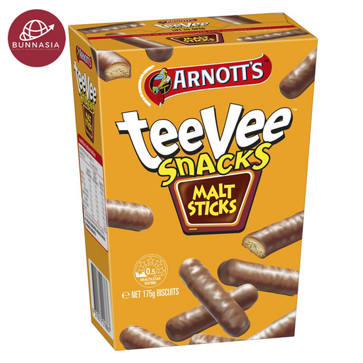 Arnott's Teevee Snacks Chocolate Biscuits Malt Sticks 175g
