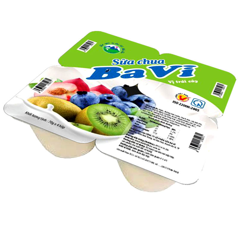 Ba Vi Yoghurt Mix Fruits ຂະໜາດ 100g ຊອງ 4pcs