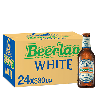 Beerlao White 330ml bottle per box of 24 bottles