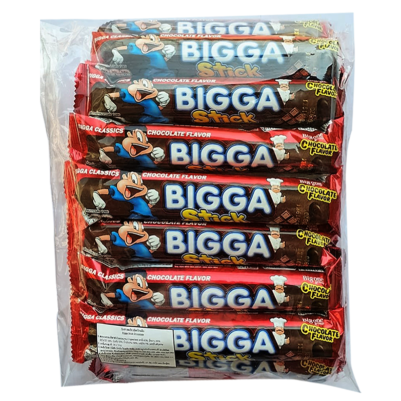 Bigga Stick Chocolate Flavor 10g ຊອງ 24 ປ່ຽງ