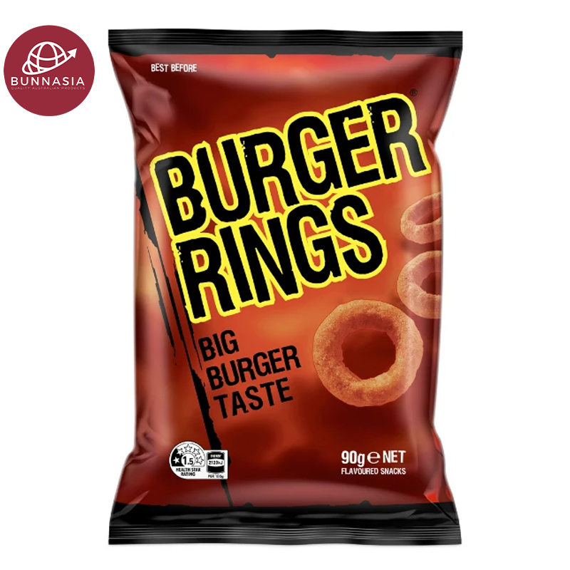 Burger Rings Flavored Snacks 90g