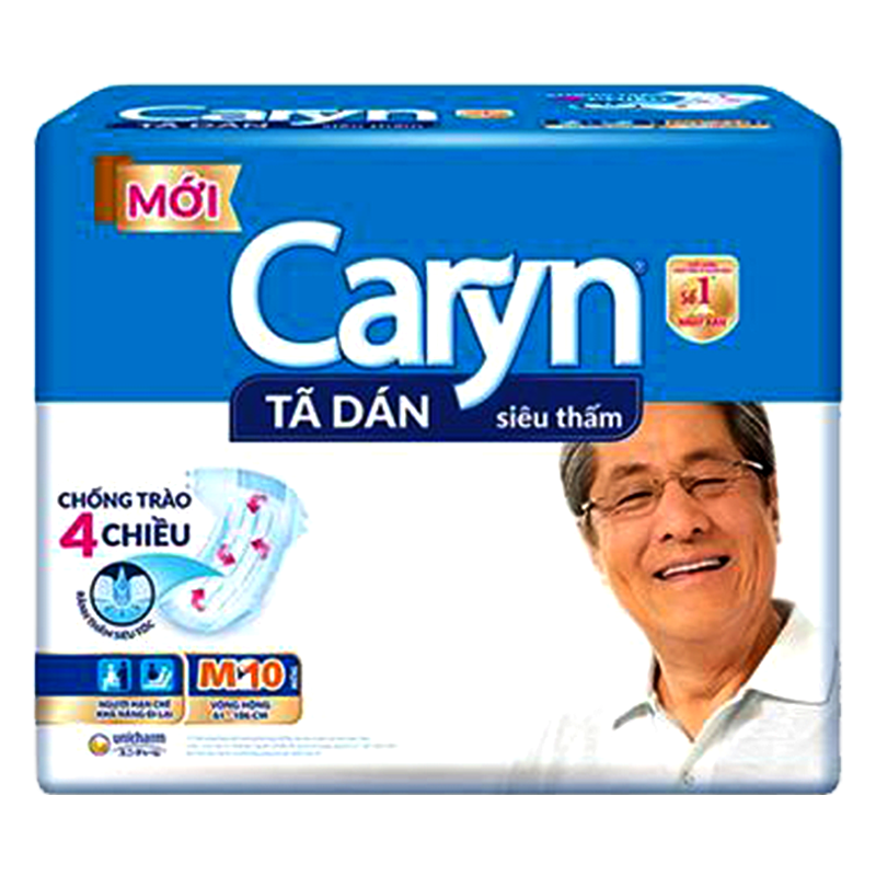 Caryn Tape Diapers Adult Size M Pack of 10pcs