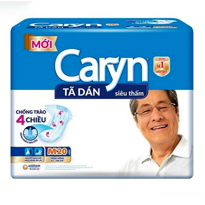 Caryn Tape Diapers Adult Size M Pack of 20Pcs