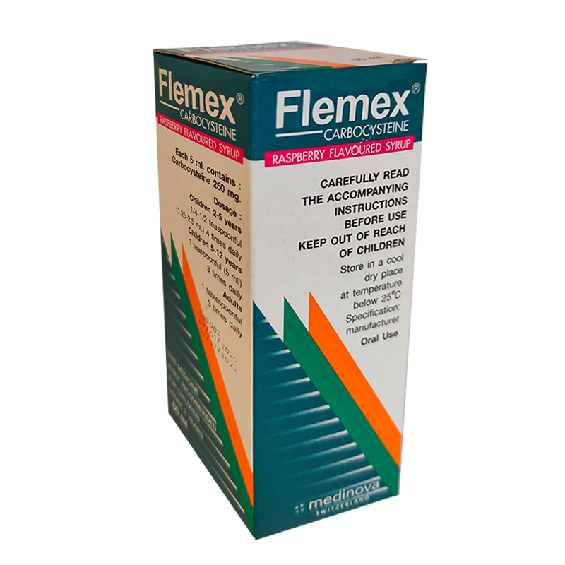 Flemex Carbocysteine Raspberry Flavoured Syrup Size 60ml