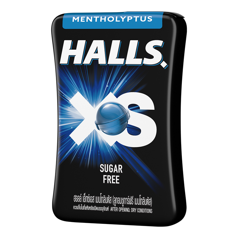 Halls XS Mentho-Lyptus Flavored Sugar Free Candy 13.8g
