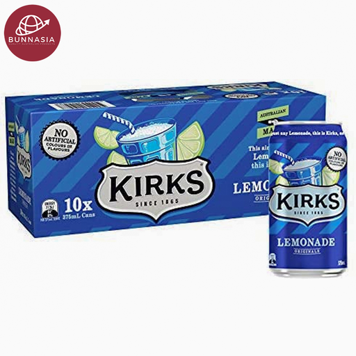 Kirks Lemonade Originals Flavour Cans 375ml Pack 10cans