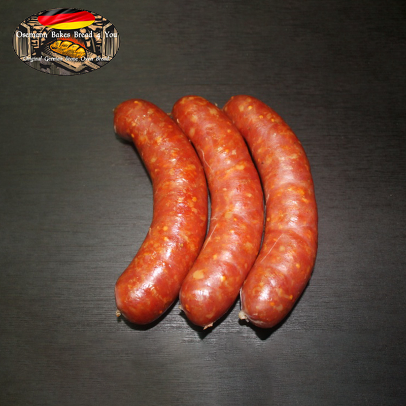 Mettwürstchen Nr. ໄສ້ກອກໝູ 25 ໜ່ວຍ 1 ຊອງ 3 ຕ່ອນ (ປະມານ 300 ກຣາມ)