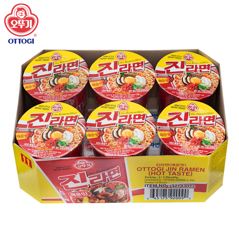 Jin Ramen Cup Hot Flavor Pack of 6cups (65gx6)