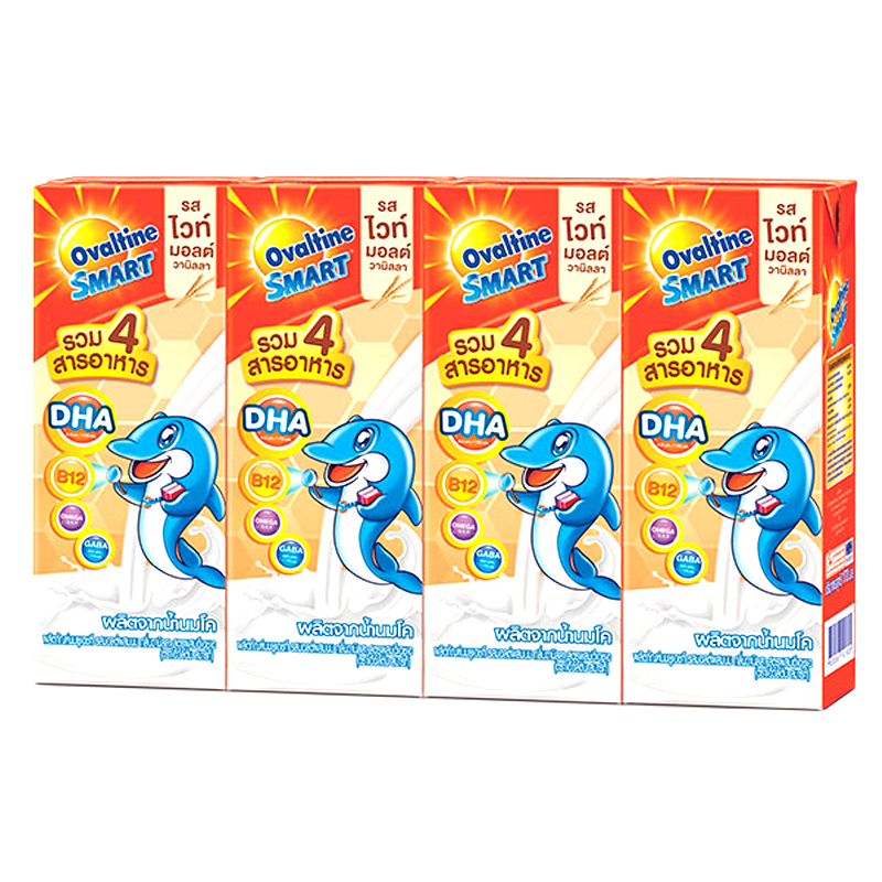 ໂອວັນຕິນສະມາສ UHT ວະນິລາ ແລະ White Malt 170ml Pack of 4 boxes