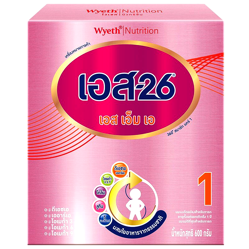 S-26 SMA 360˚ Smart Care Infant Formula Milk Powder For Young Children From Birth to 1 year Size 600g