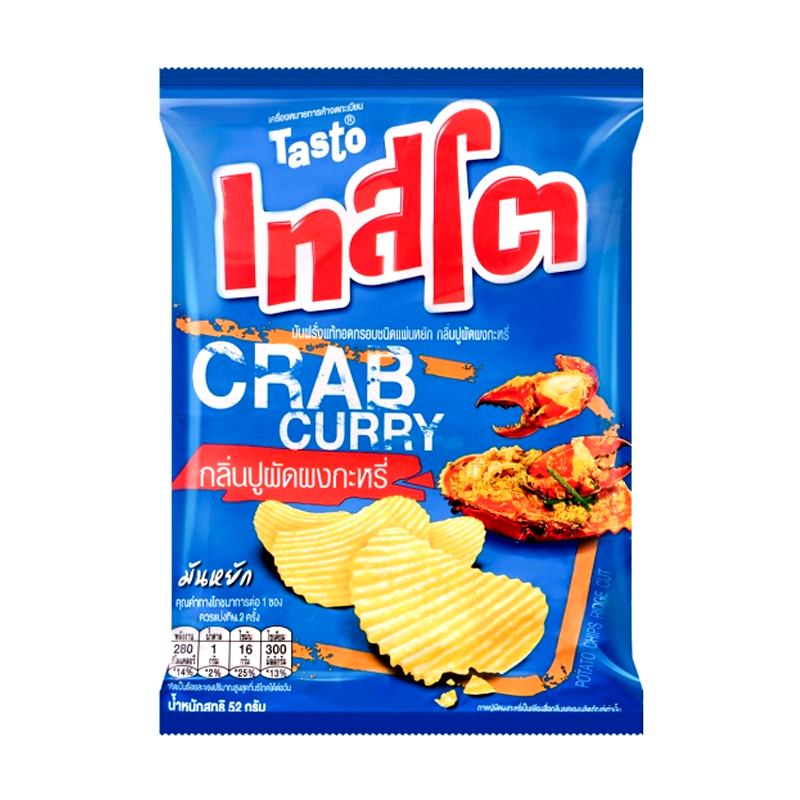 Tasto Potato Chips Crab Curry Flavour Size 52g