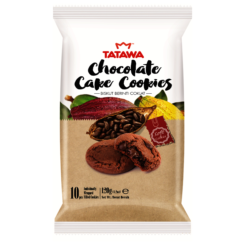 Tatawa Chocolate Cake Cookies Size 120g Pack of 10pcs