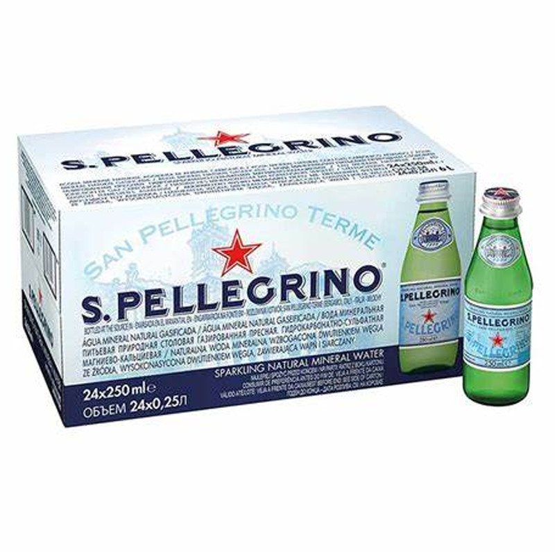 San Pellegrino Sparkling Natural Mineral Water 250ml x 24 Bottles (Box)