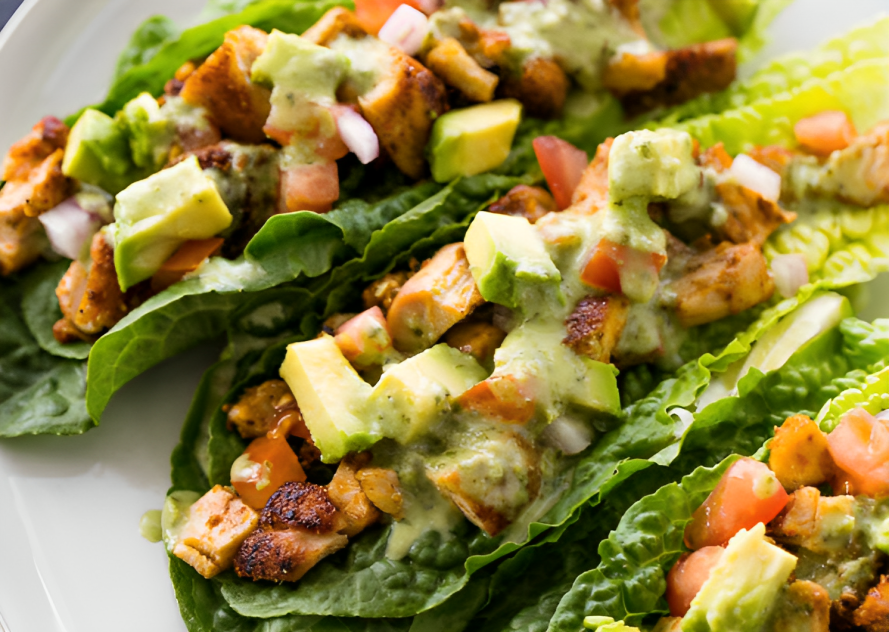 Chicken Taco Lettuce Wraps