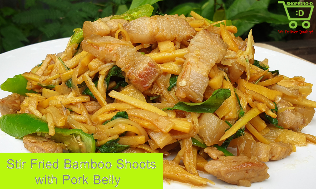 Stir Fried Bamboo Shoots with Pork Belly