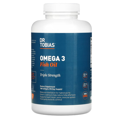Dr. Tobias, ນ້ຳມັນປາ Omega 3, Triple Strength, 180 Softgels