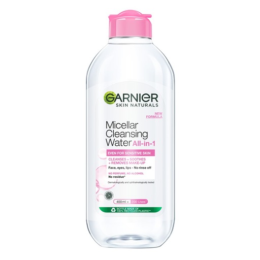 Garnier Micellar Cleansing Water Face Eye Sensitive Skin Makeup Remover 400ml