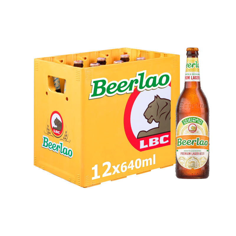 ເບຍລາວ Beerlao Original 640ml bottle per crate of 12 bottles
