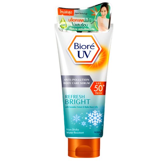Biore UV Anti-Pollution Body Care Serum Refresh Bright SPF50+ PA+++ Size 150g