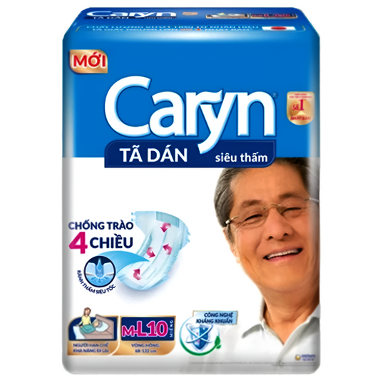 Caryn Tape Diapers  Adult  Size M-L Pack of 10 Pcs
