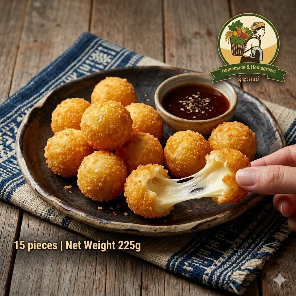 Crispy Mozzarella Cheese Balls – 15 pcs / 225g (Frozen, Ready to Fry)